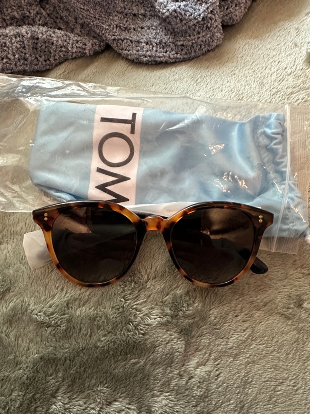 TOMS Tortoiseshell Sunglasses with Dark Lenses